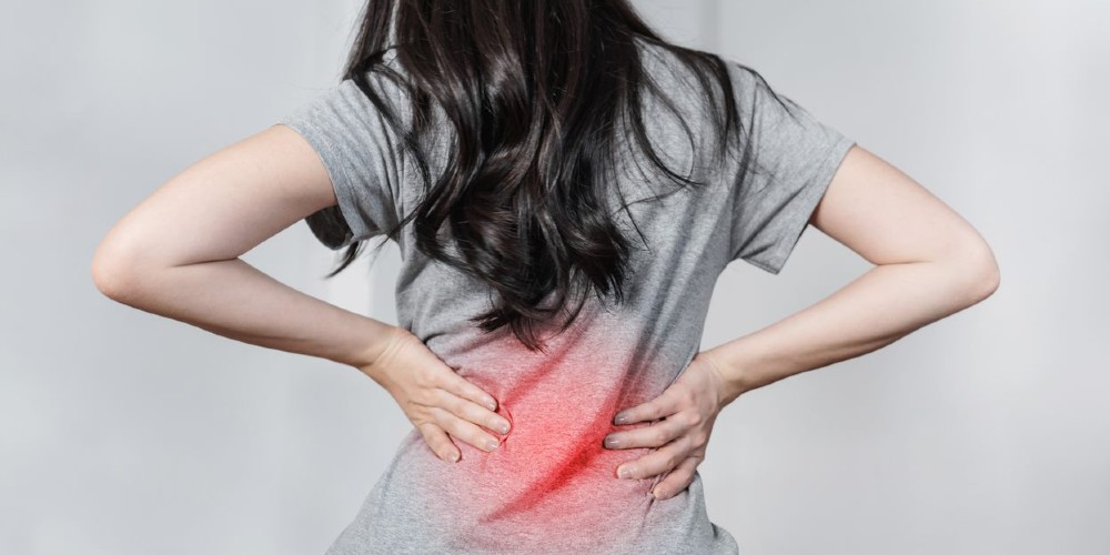 woman with chronic lower back pain